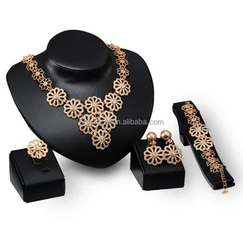 Fashion Wedding Engagement Jewelry Gift Gold Coin Women Jewelry Sets Necklace Earrings African Beads Ring Bracelet/Bangle