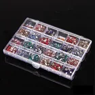 Nails Display 24 Blocks Box Nails Rhinestones Beads Jewelry Organizer Transparent Display Container