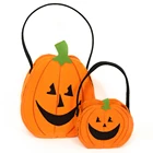 Pumpkin Halloween Decoration Amazon Hot Sale Halloween Pumpkin Basket Candy Bucket Pumpkin Decoration