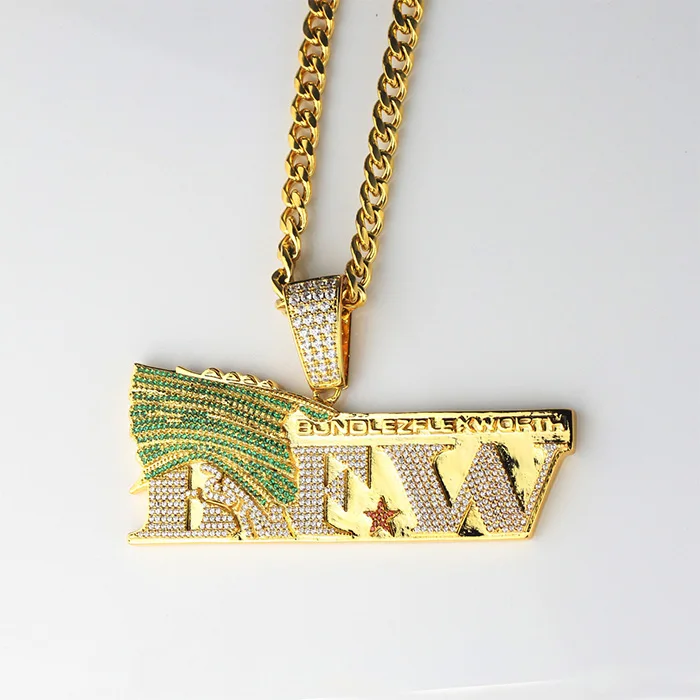 Keluar Kustom Logo Liontin Kalung 