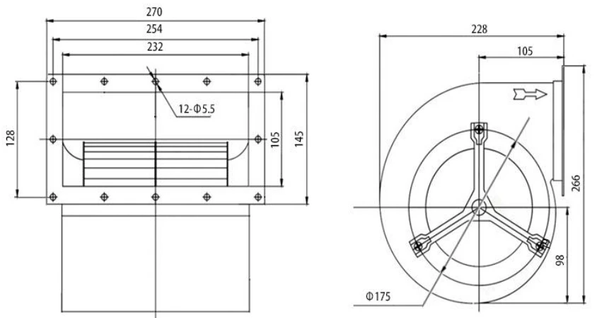 Centrifugal Blower, 150, 230V, 220V 120V 24 - detail 8