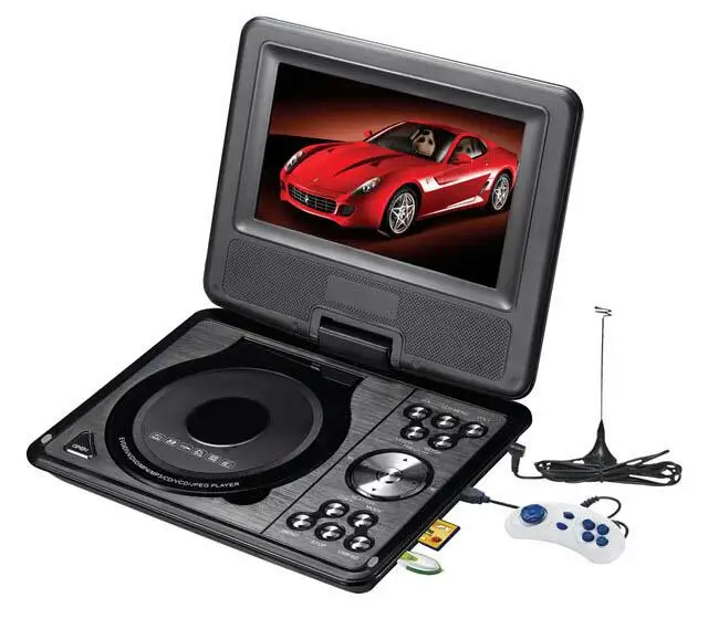 New Cheap 7 inch Portable LCD Analog TV FM MP3 USB Slot Car TV IS 