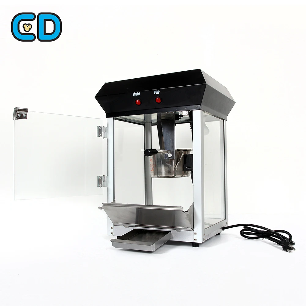 black tabletop popcorn machine