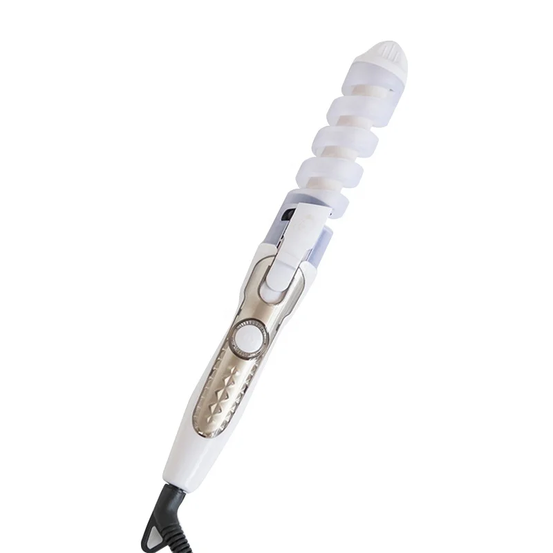 plugged in spiral curling iron