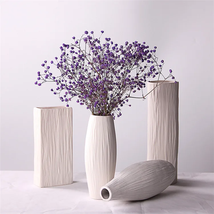 53576 6x 10.25 Promises Vase for Flowers l Modern Ceramic Vase Decor for Home or Office l Indoor and Outdoor White Vase for Any Event Decorations