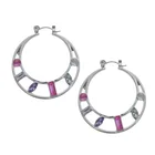 Mixed Shapes Crystal Hoop Earrings 2019 Multi Color Earrings