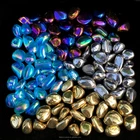 Rainbow Wholesale Rainbow Golden Aura Quartz Crystal Gravel Stones Crystal Tumbled Stones Coated