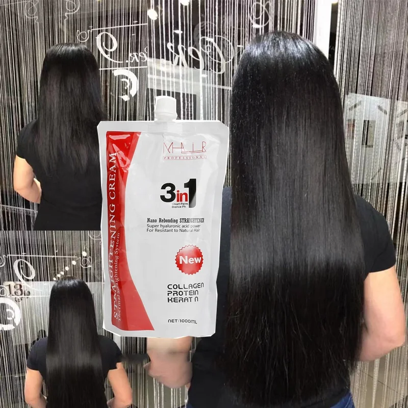High Quality Nano 3 In 1 Amino Acid Smoothing Hair Straightening Collagen  Amino Acid Hair Rebonding Cream For Curly Hair - Buy Amino Acid Cream,3 In  1 Collagen Hair Rebonding,Straightening Hair Rebonding