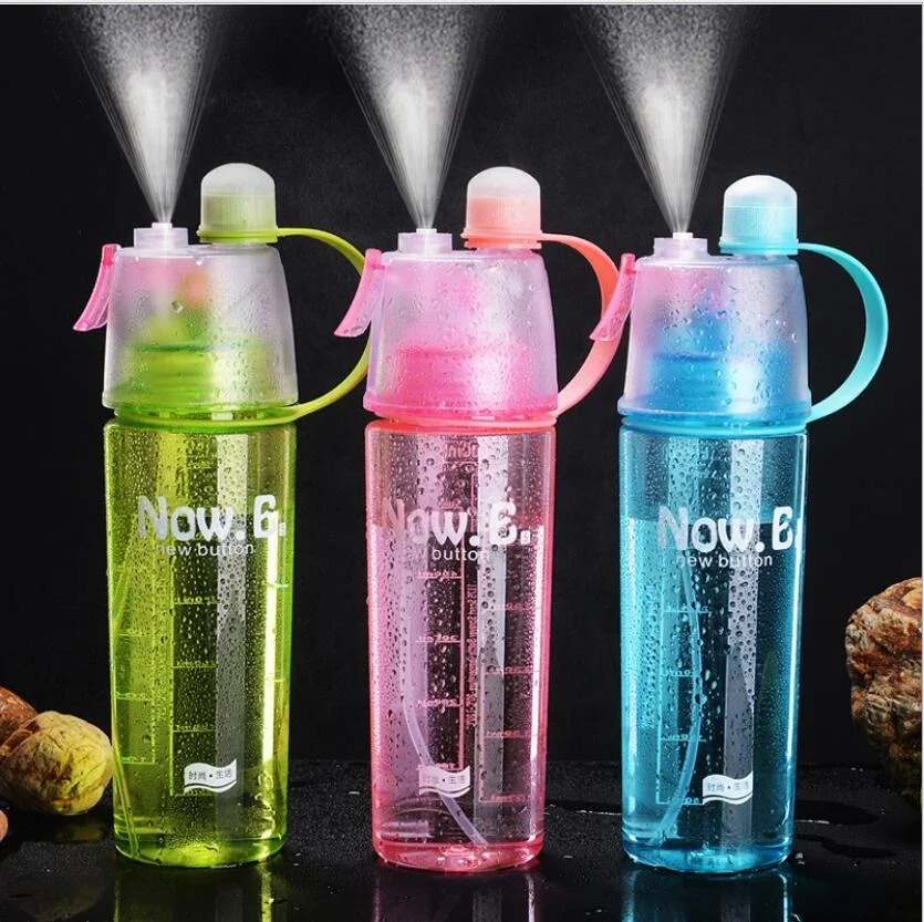 Spray Mist Sports Bottle for Outdoor Sport Hydration and Cooling Down FDA Approved BPA-Free Misting Water Bottle with Unique Mist Lock Design Qshare Misting Water Bottle