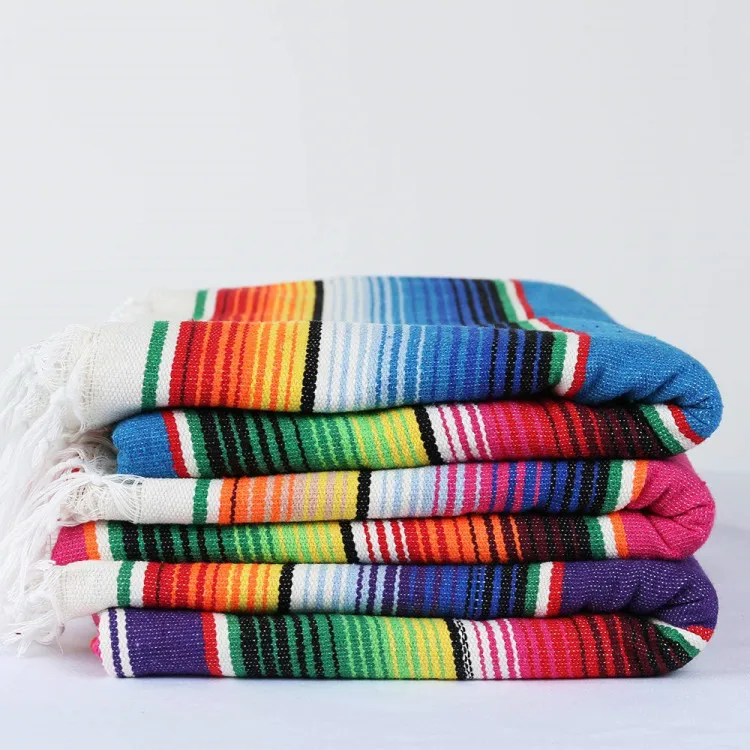 Mexican Blanket Striped Tablecloth Cotton Mexican Serape Blanket Table Cover Dec 