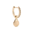 Fashion Shell Earrings Fashion 3 Gram 18k Gold Beautiful Designed Shell Hoop Earrings For Girls