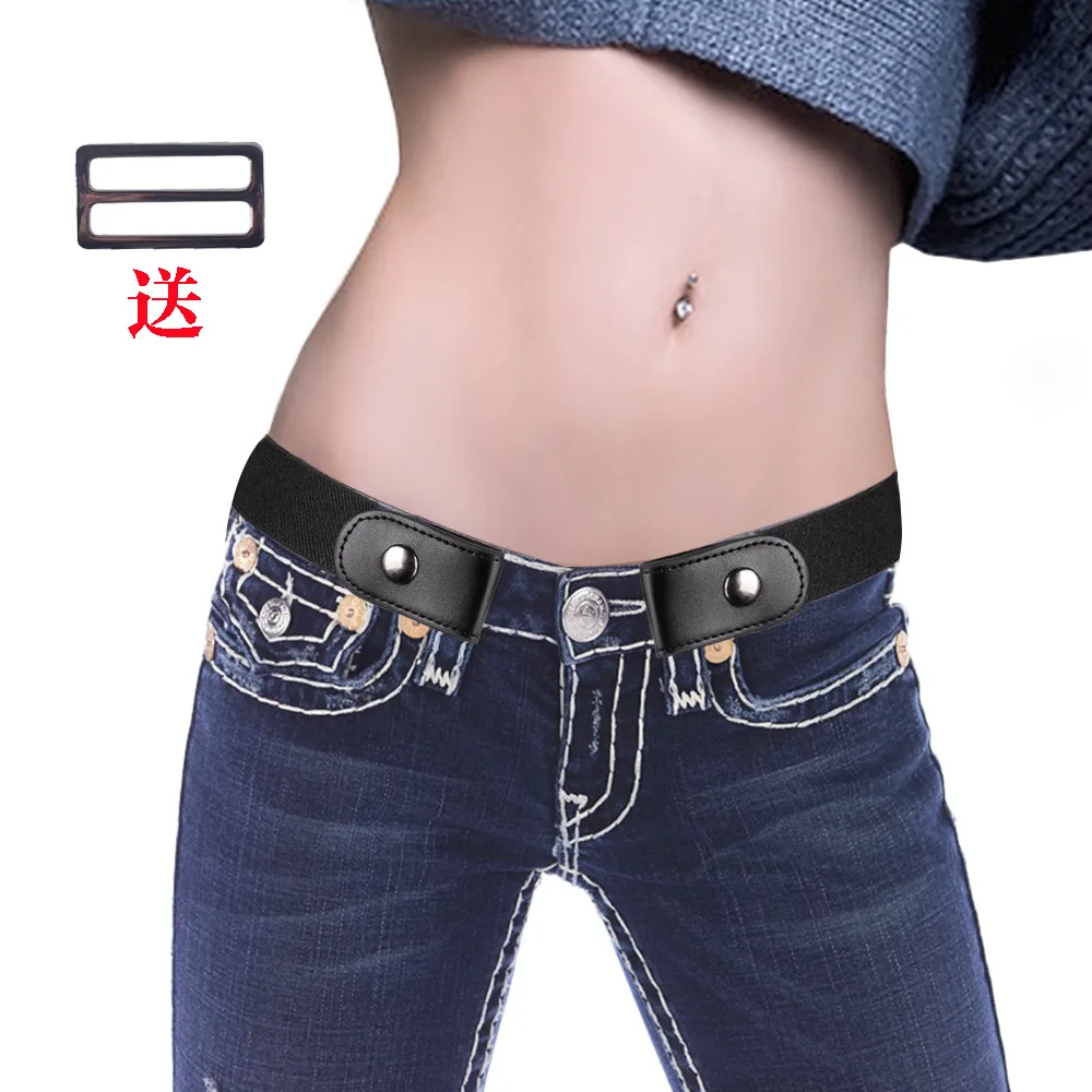 Wholesale Buckles-Free Elastic Stretch Belt Women's Plus Belts for Jeans Pants Dresses the lazy belt