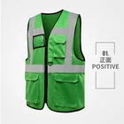 Vest With Zipper Pocket Safety Vest Walking Reflective Safety Vest With Pockets And Zipper