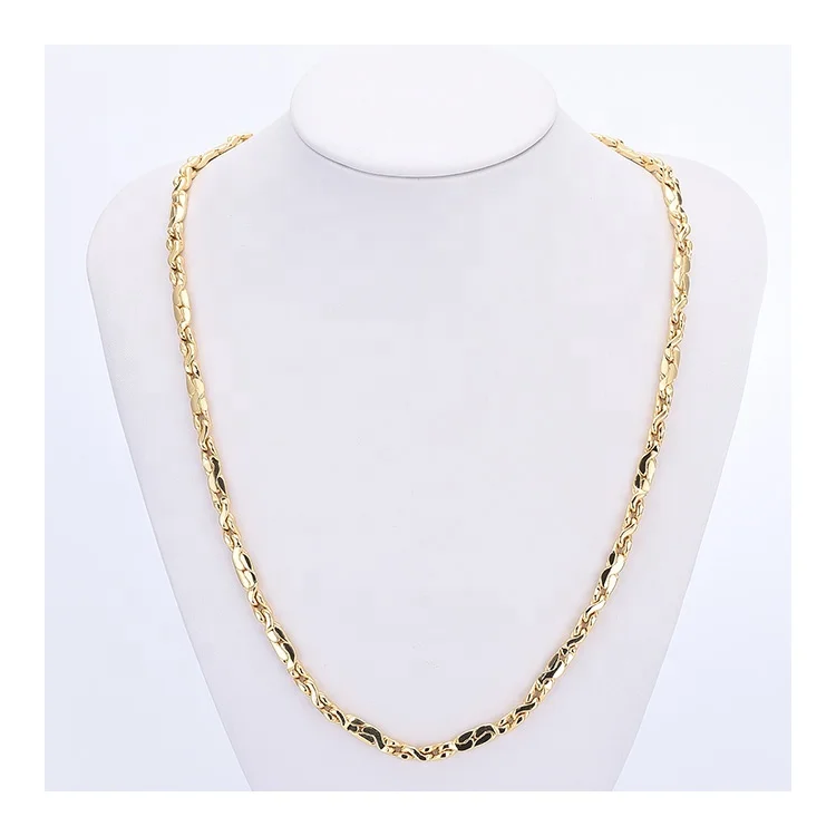 Custom Woman Saudi Chain 18k Real Gold 
