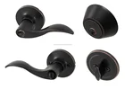 Leverset Leverset Wave Style Lever Front Door Knob Entry Leverset Lockset And Single Cylinder Deadbolt Combination Set