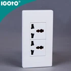 Socket Socket Outlet Igoto American Style A126 2 Way Electric Universal Power Socket Outlet