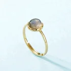 Ring Silver Labradorite Silver Labradorite Ring Handmade Round Ring Gold Jewelry Women 925 Sterling Silver Rainbow Stone Cabochon Labradorite Ring