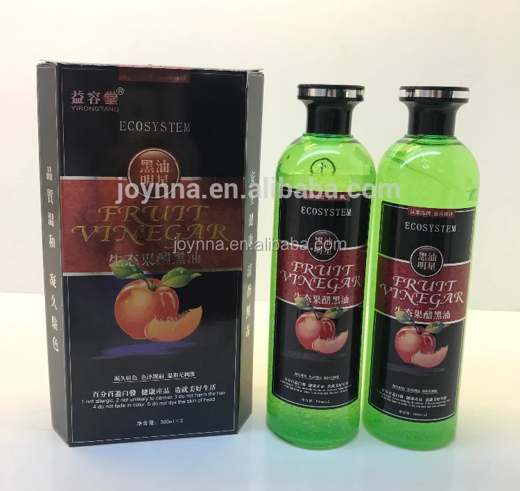 Green Herb's Natural Fruit Vinegar Black Gel Color 500ml*2 Hair Dye Gel -  Buy Fruit Vinegar,Black Gel Color,Hair Dye Gel Product on 