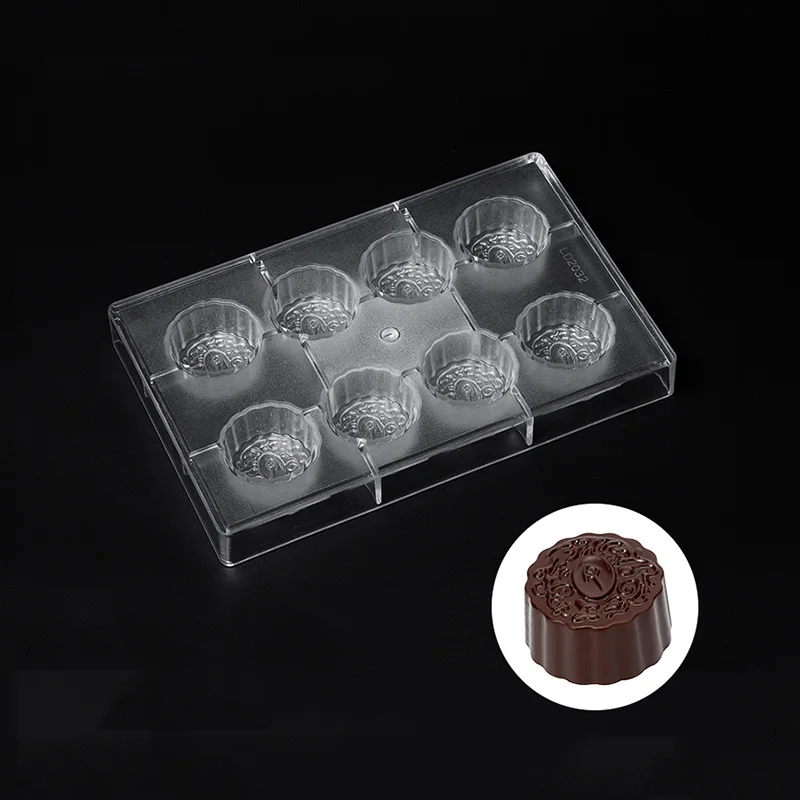 Flower Polycarbonate Chocolate Mooncake Mold Clear Hard Sugarcraft PC Mold 