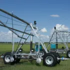 System Agricultural 4 Wheel Linear Pivot Irrigation System / Lateral Move Irrigation System With Fertilization System