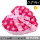 Soap Gift Rose Soap Gift 24PCS/Set Rose Flower Paper Soap Heart Shape PVC Box Gift Set