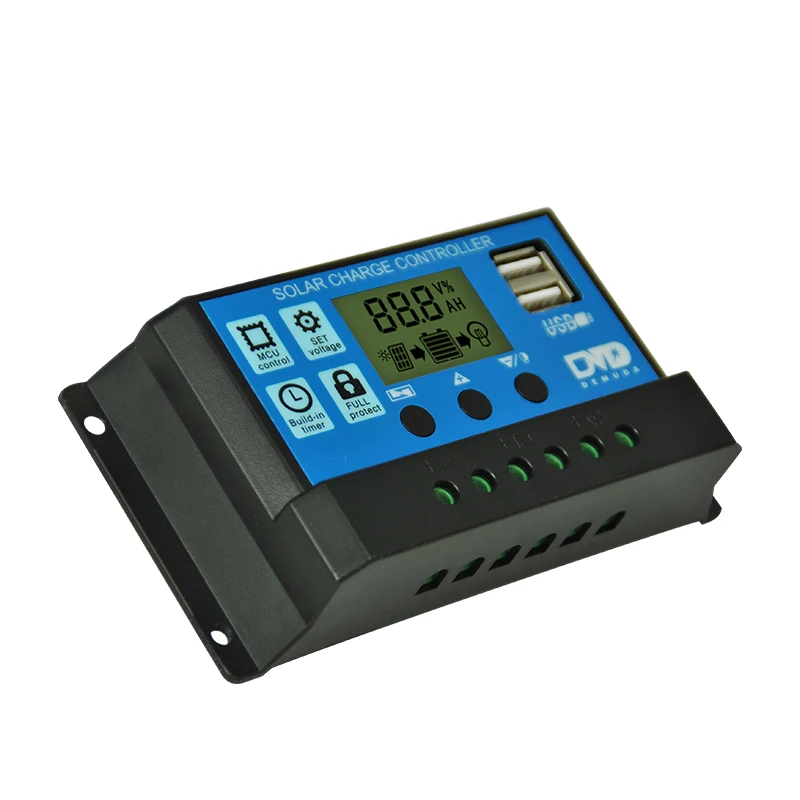 12V/24V Solar Panel Battery Regulator Charge Controller 20A PWM LCD Display Kq 