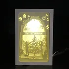 Christmas Paper Lightcut Box Light Paintings Family Gift