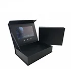 Video Luxurious 7.0 Inch Black Video Packing Box For Company Advertising