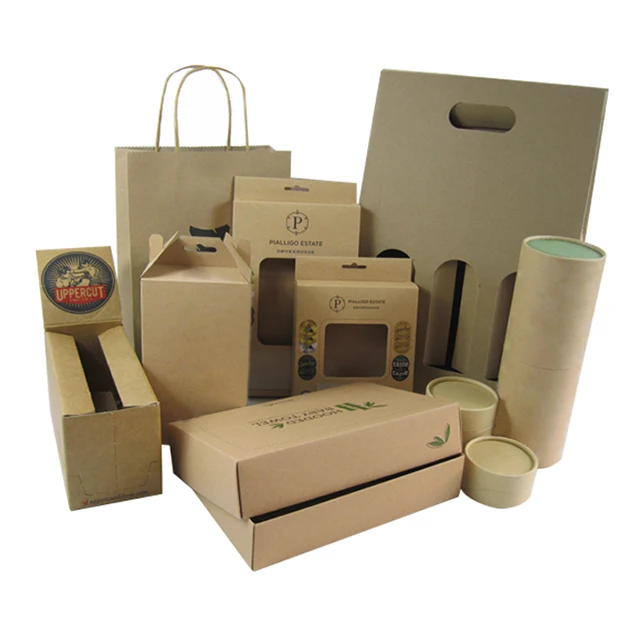 kraft cardboard tube food grade hot folding paper boxes for fast