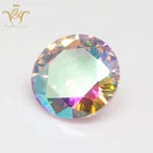 Zirconia Stone Zirconia Stone Fancy Color Cubic Zirconia Round Diamond Cut AB Color CZ Stone