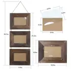 Frame-3 Picture Frames-Photo Frame-Rustic 4x6 Picture Frame-3 Sets 4 By 6-Inch Nature Brown