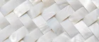 Shell Mosaic Mosaic Tile Shell Mosaic And Nanoglass Pure White Stacked Trip Mosaic Tile
