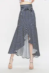 Chinese Clothing Manufacturer 2019 Striped Fishtail Long Skirts Women