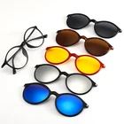 Night Sunglasses DLC2223 Magnetic Polarized And Night Vision Clip On Round Sunglasses Optical Eyewear Frame