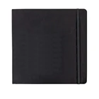Black Sketchbook Custom Printed Hardcover Black PU Leather Square 8*8 Inches Watercolor Blank Sketchbook For Drawing