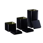 Metal Metal Metal Tin Box Luxury Food Packaging Metal Tin Box/black Square Tea Container Tin/can Golden Tea Candy Jar