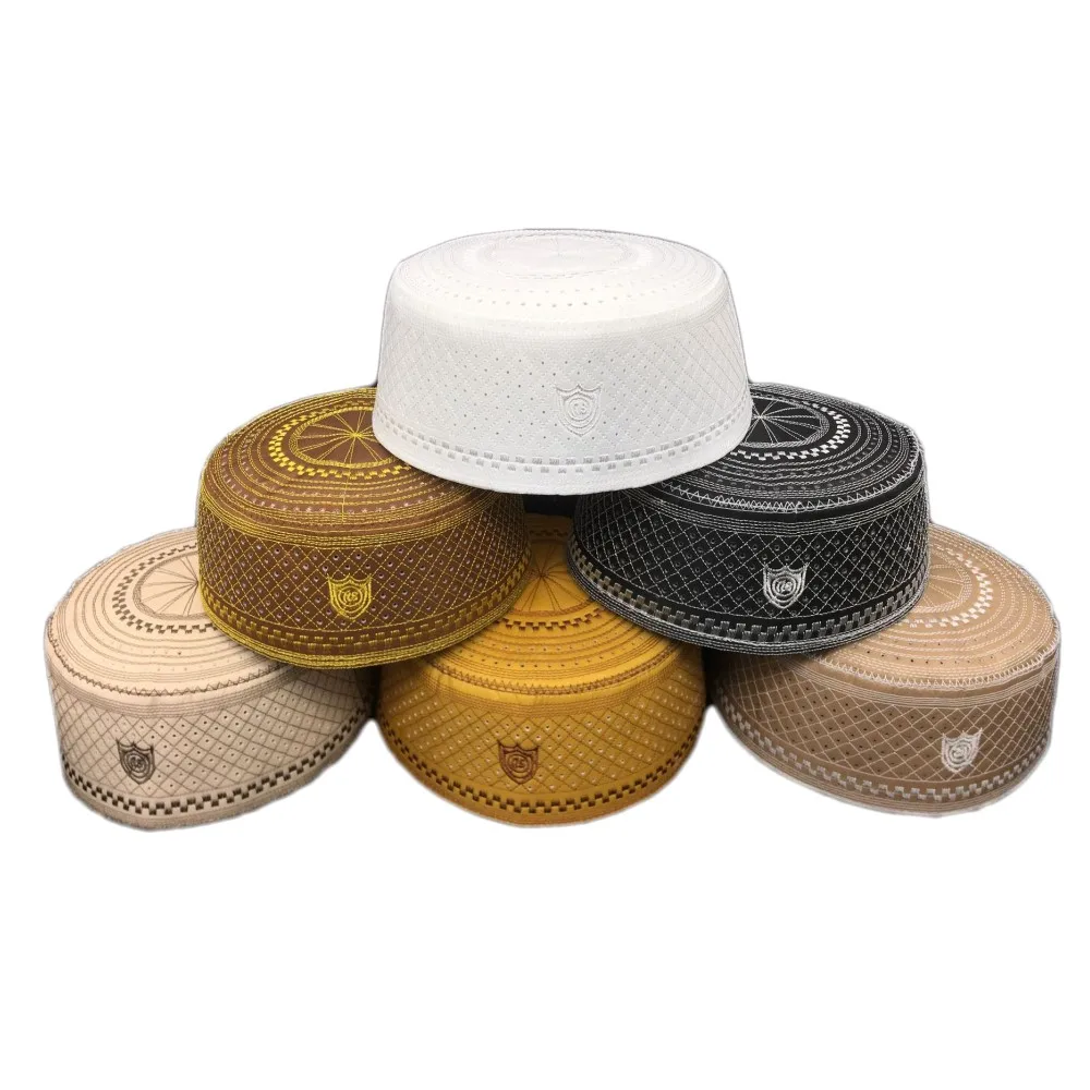 Men's Muslim Prayer Hat Skull Cap Islam 