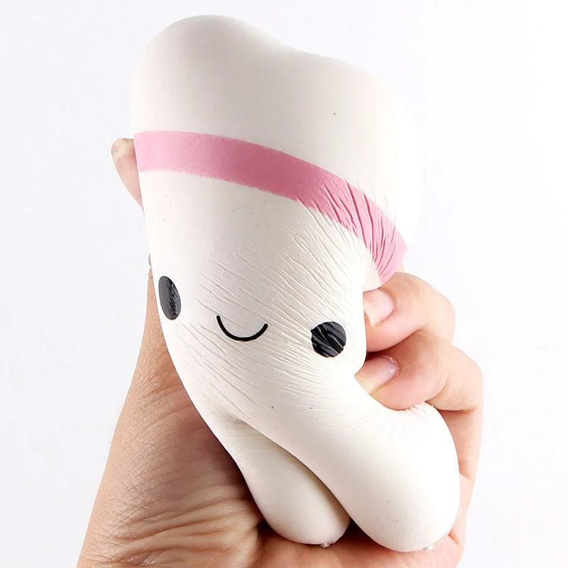 Hot Sale kids gift toys PU Foam 3D cute teeth Squishy Slow Rising  squishy toy