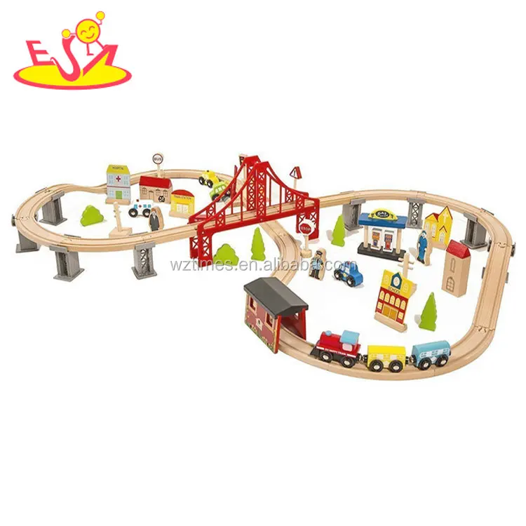 childrens wooden train set