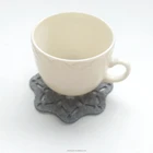 Christmas Silver Wire Christmas Gift Felt Coaster Home Decor
