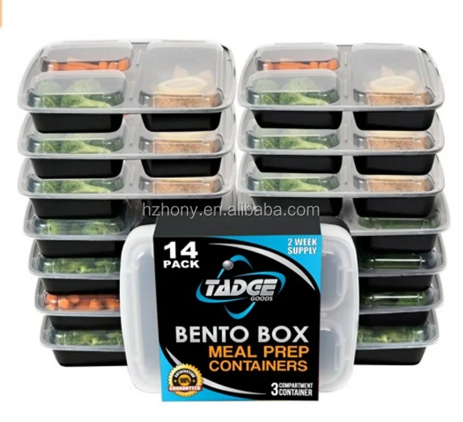 Lot Meal Prep Containers Food Storage Bento Lunch Box Plastic Compartment W/Lids 