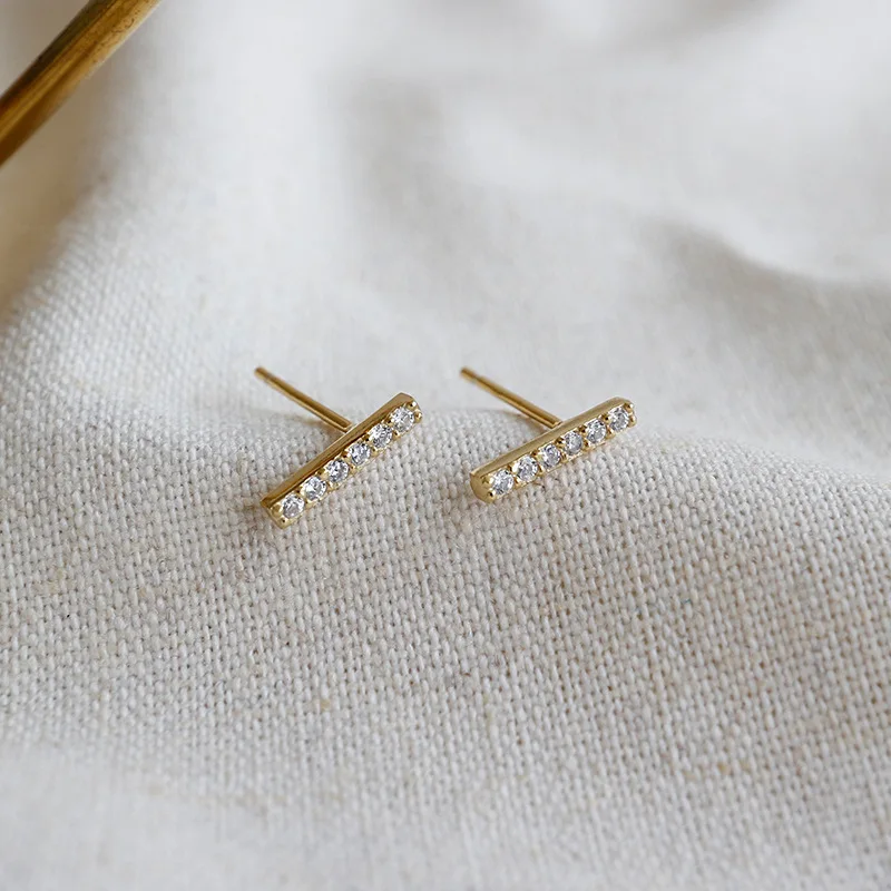 stick diamond earrings