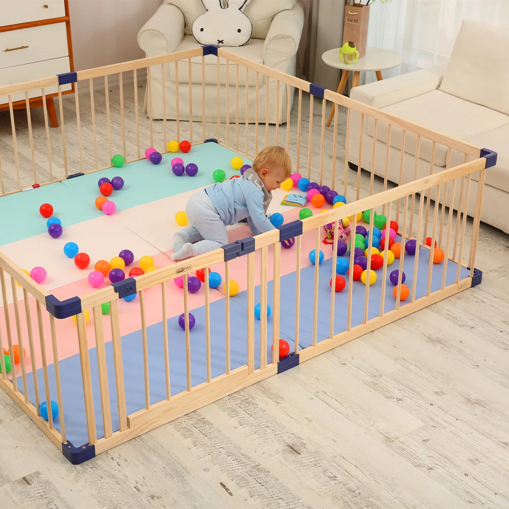 wooden playpen
