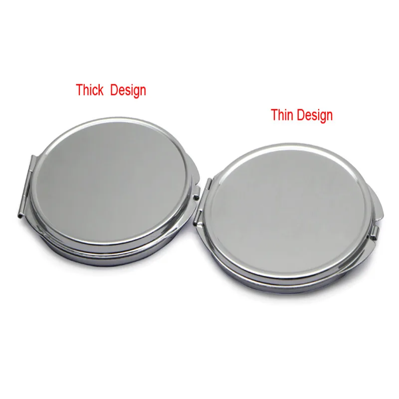 Unionpromo Girls Pocket Compact round Cosmetic Mirror with Lighted Double Sides