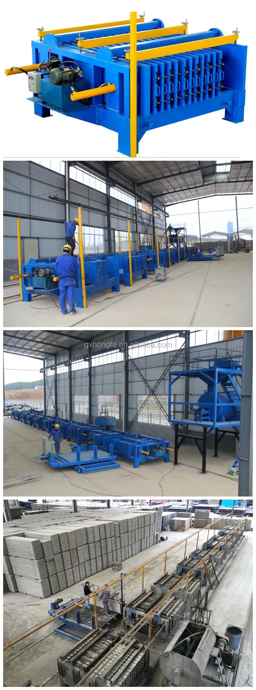 Horizontal type eps wall panel making line