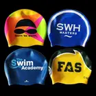 Silicone Swim Caps OEM Custom Logo Printed Suitable Seamless Hat Silicone Swim Cap
