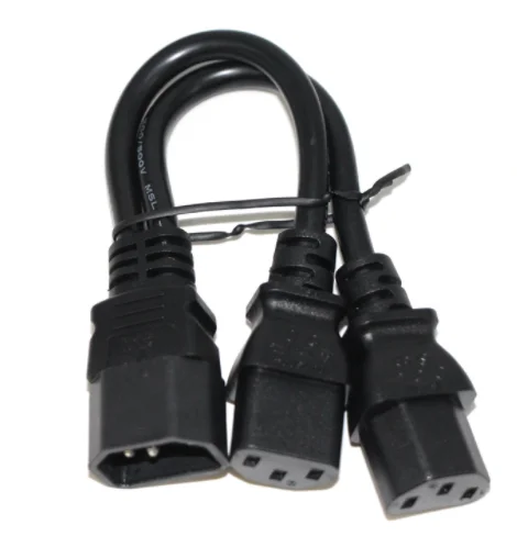 C14 to 2* C13 plug y type power extension cord