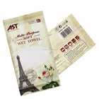 100% 100% Cotton Face Cleaning Individually Packing Wrapped Refreshing Wet Towel