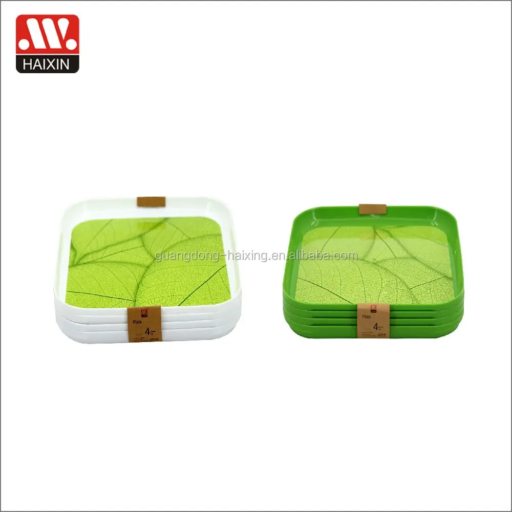 Kitchen utensils wholesale new unique dinnerware plastic plates with in mold labeling