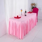 Table Skirt White Table Skirt White Satin Table Skirt Polyester Table Skirting Wedding Table Skirt
